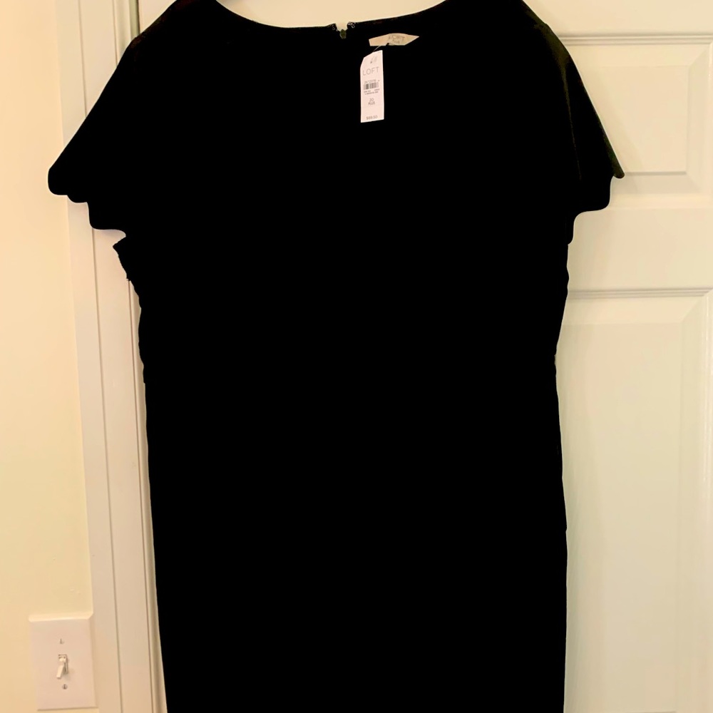 Loft Short Sleeve Black Dress Size 20